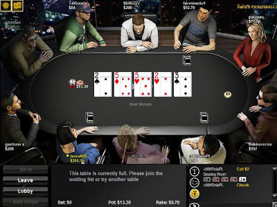 Вид игрового стола на Bwin Poker Вид игрового стола на Bwin Poker